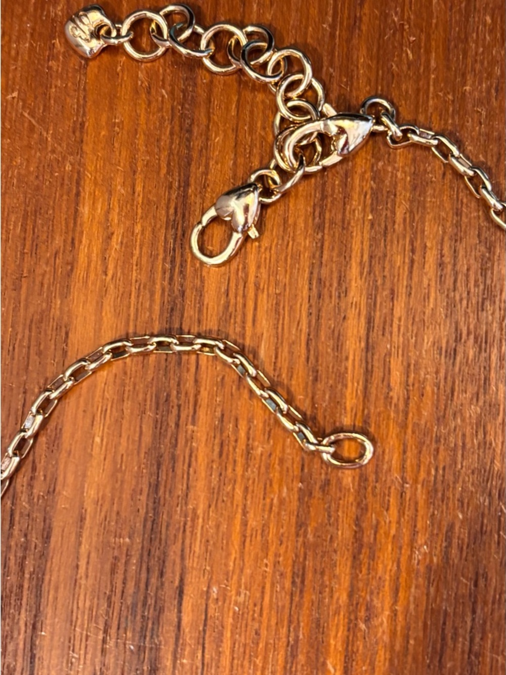 🆕 Brighton Monogram charm holder necklace Gold choker/collar style NWOT Retired - Picture 2 of 6